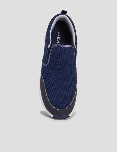 Baskets avec languette d'enfilage bleu marine homme