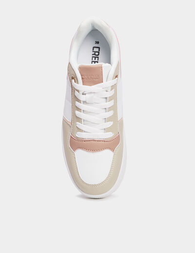 Tennis basses semelle épaisse Creeks sable femme