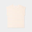 T-shirt coupe droite sans manches ecru fille