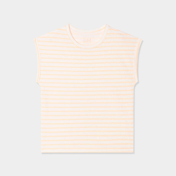 t shirt coupe droite sans manches ecru fille T-shirt coupe droite sans manches ecru fille