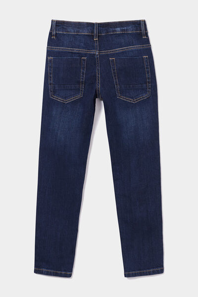 Jeans slim effet stretch denim brut garçon