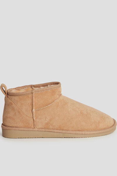 Bottines fourr&eacute;es sable femme