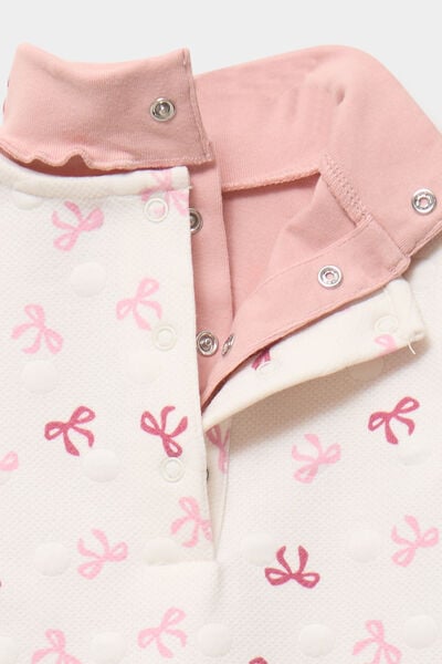 Ensemble 2 pi&egrave;ces t-shirt et robe creme b&eacute;b&eacute; fille
