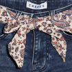 Jeans skinny ceinture foulard denim stone fille