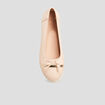 Ballerines crantées détail noeud sable femme