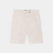 Short coton taille élastiquée à cordons ecru bébé garçon