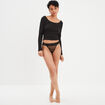 String en dentelle noir femme