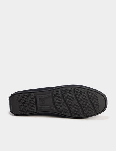 Mocassins en cuir bleu marine homme