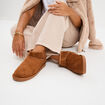 Bottines fourr&eacute;es marron femme