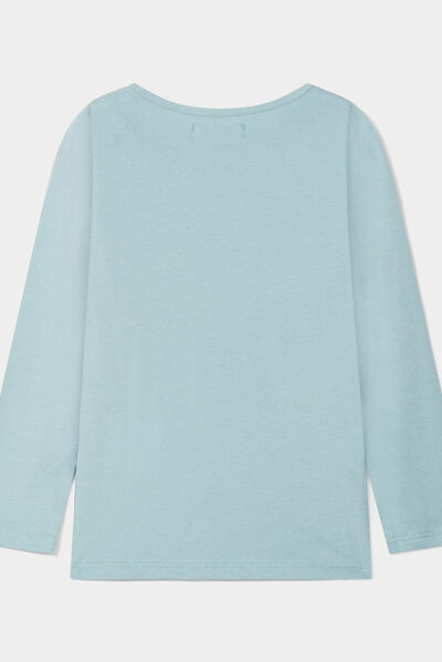 Ensemble pyjama 2 pièces coton vert clair fille