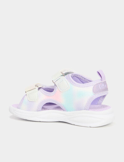 Sandales semelles lumineuses violet clair fille
