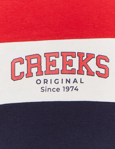 Sweat à capuche hoodie Creeks rouge garçon