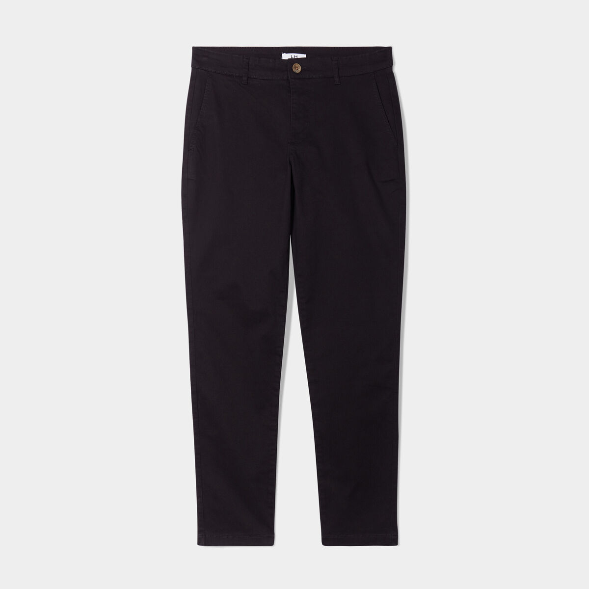 Pantalon chino slim coton noir homme
