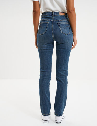 Jeans regular 5 poches coton denim dirty femme
