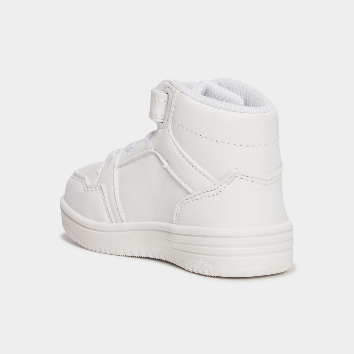 Baskets montantes à scratchs blanc bébé garçon
