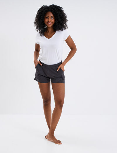 Short de pyjama gris foncé femme