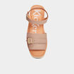 Sandales plateformes en cuir Kickers sable femme
