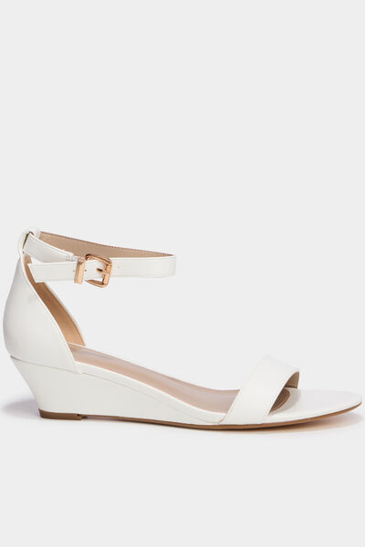 Sandales &agrave; talons blanc femme