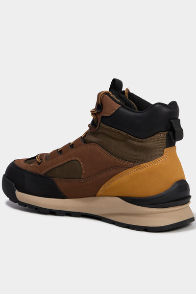 Baskets montantes &agrave; lacets marron homme