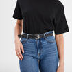 Ceinture perforée avec clous noir femme