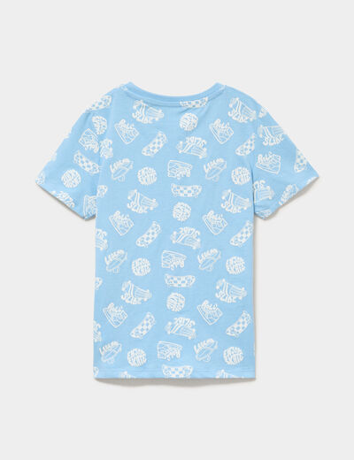 Ensemble pyjama short et t-shirt coton bleu clair gar&ccedil;on