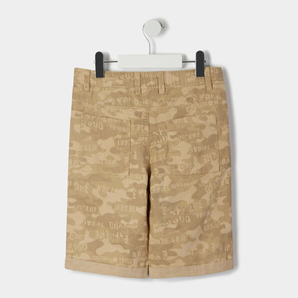 Bermuda droit beige garçon