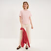 T-shirt manches courtes col rond coton rose pastel femme