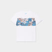 T-shirt col rond manches courtes blanc garçon