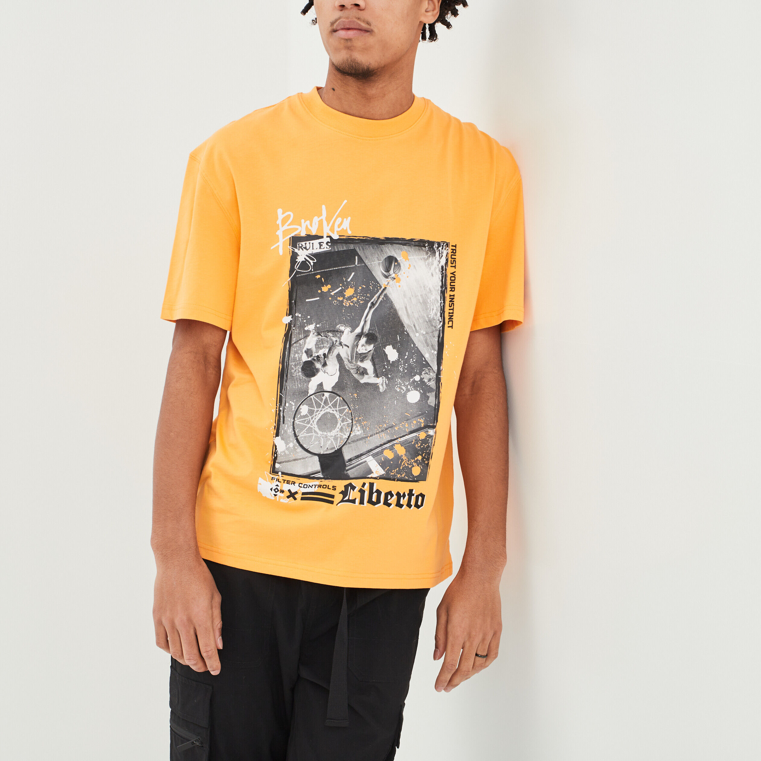 T-shirt manches courtes Liberto orange homme LIBERTO