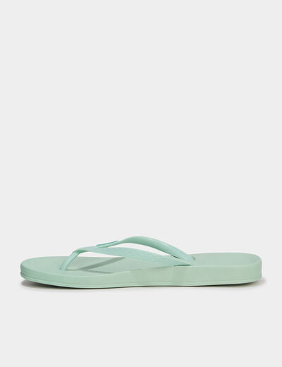 Tongs vert pastel femme