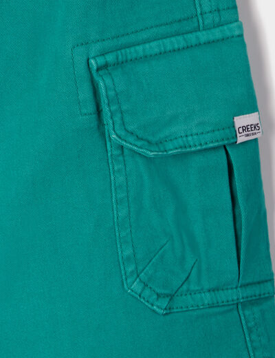 Short cargo vert garçon