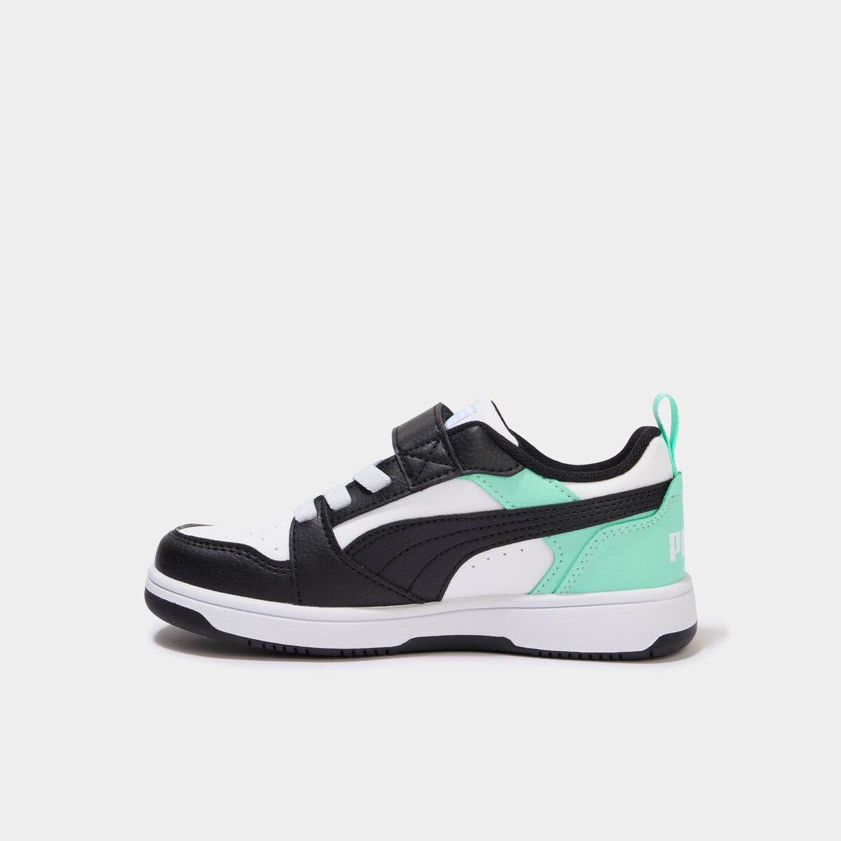 Tennis scratchs &agrave; lacets Puma Rebound V6 vert clair fille