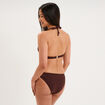 Haut de maillot de bain padd&eacute; amovible marron femme