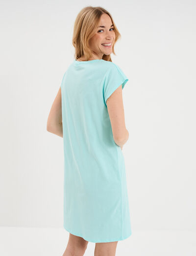Chemise de nuit Les Aristochats Marie bleu turquoise femme