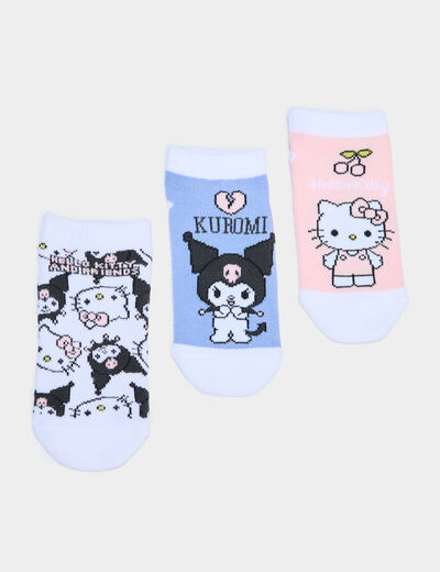 Lot 3 paires chaussettes Hello Kitty multicolore fille