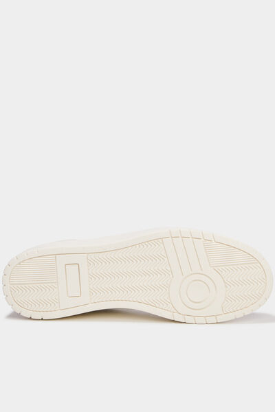 Baskets &agrave; lacets avec semelle &eacute;paisse blanc homme