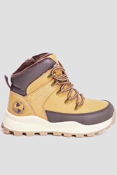 Bottines zippées Trappeur Barato jaune garçon