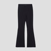 Pantalon flare taille haute élastiquée noir femme