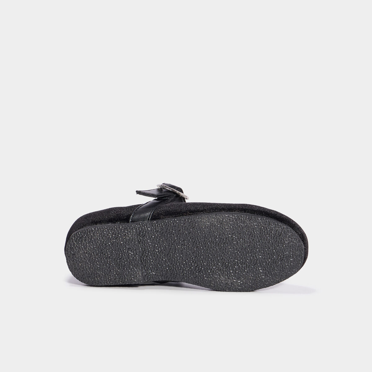 Ballerines effet velours noir fille