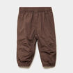 Pantalon jogger doubl&eacute; coton marron fonc&eacute; b&eacute;b&eacute; gar&ccedil;on