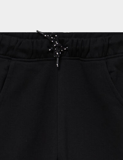 Pantalon jogging regular 2 poches noir gar&ccedil;on