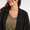 Veste blazer oversize noir femme grande taille