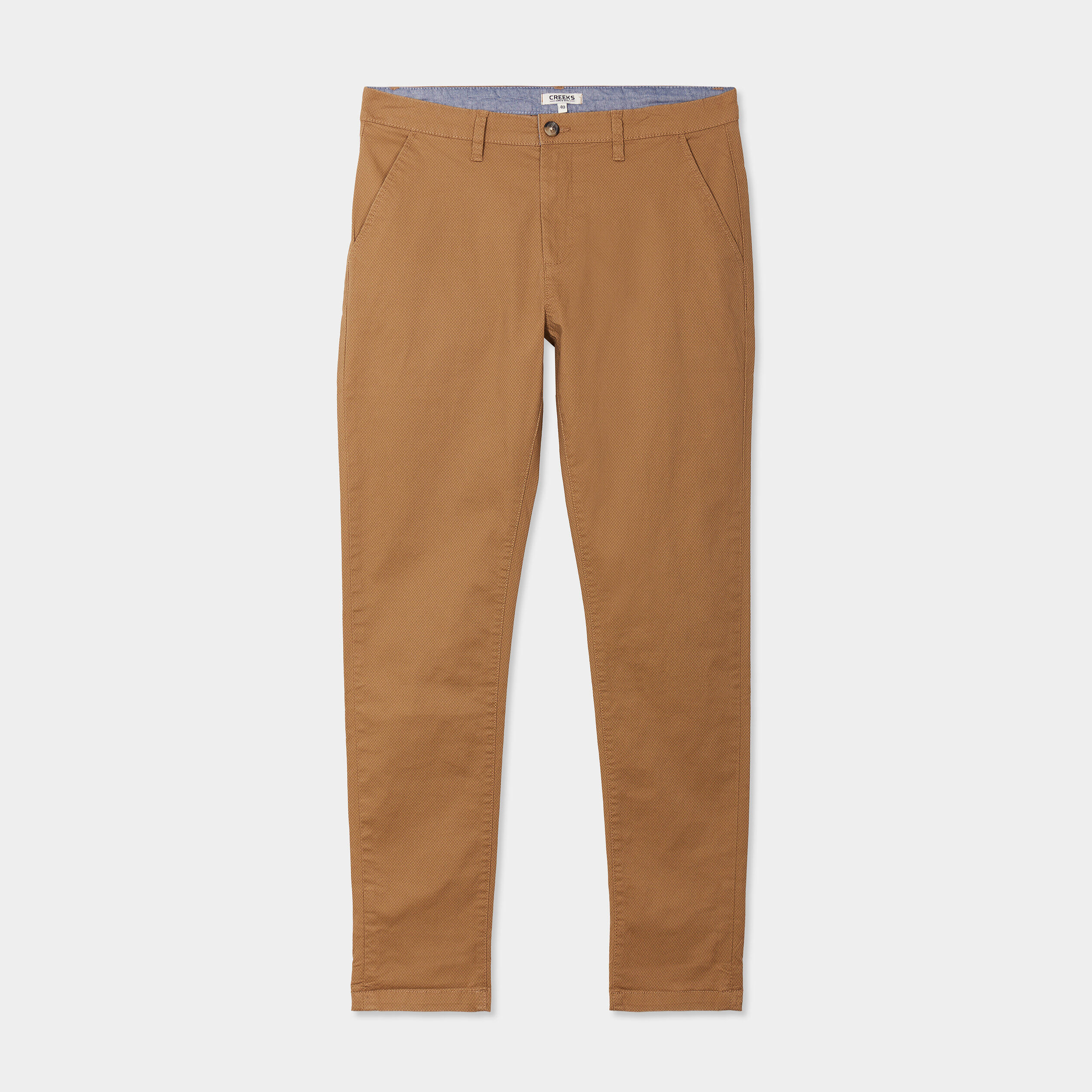 Pantalon chino slim stretch camel homme CREEKS