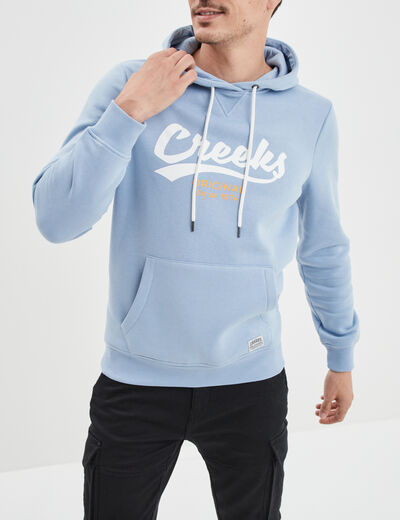 Sweat à capuche hoodie Creeks bleu ciel homme