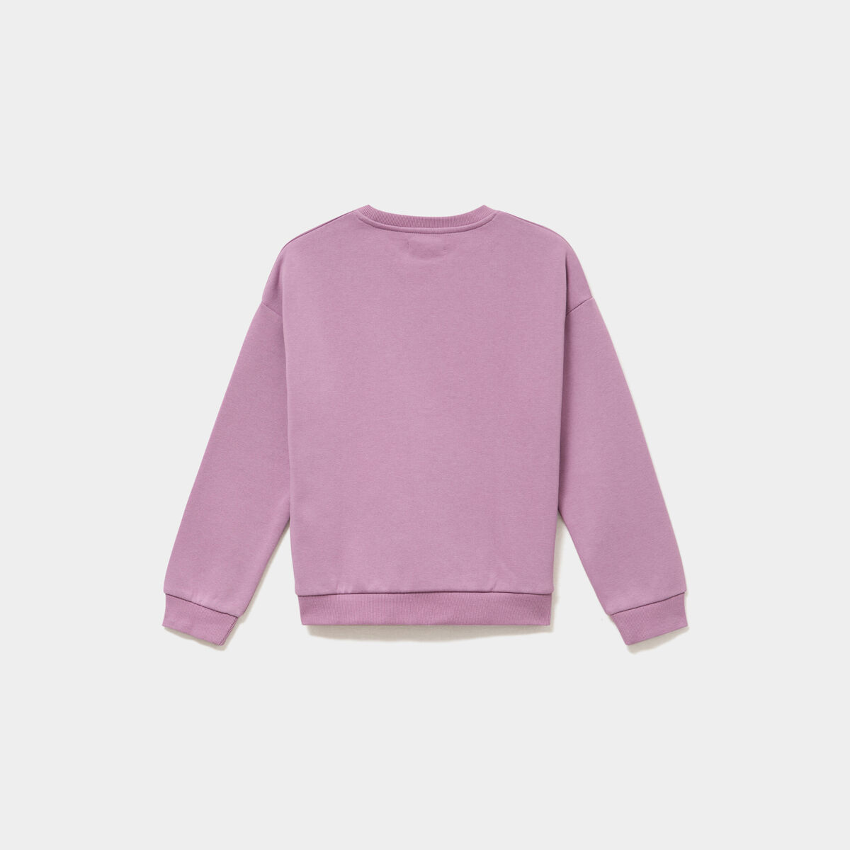 Sweat col rond manches longues mauve fille