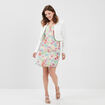 Veste boléro stretch manches longues ivoire femme