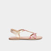Sandales plates m&eacute;tallis&eacute;es cuir Creeks multicolore fille
