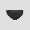 Shorty côtelé micro dentelle noir femme