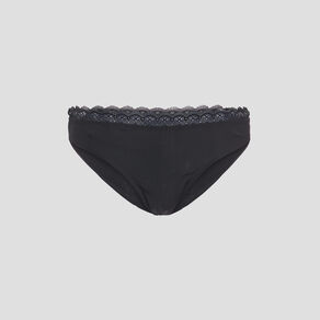 Shorty côtelé micro dentelle noir femme