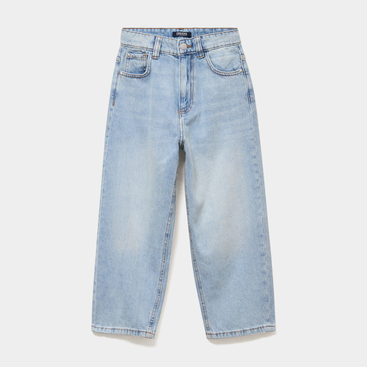 Jean baggy taille basse coton denim double stone gar&ccedil;on